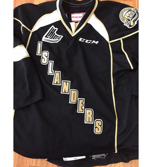 Custom QMJHL Charlottetown Islanders 2013 Pres 23 Zach Mcfadden Hockey jersey Road Black